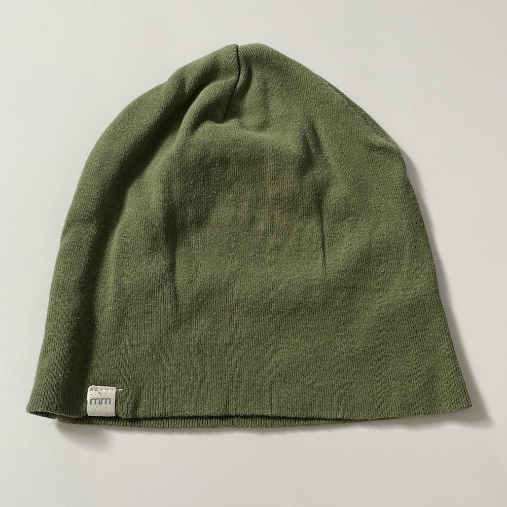 Mini Mioche Olive Green Beanie Hat 12M